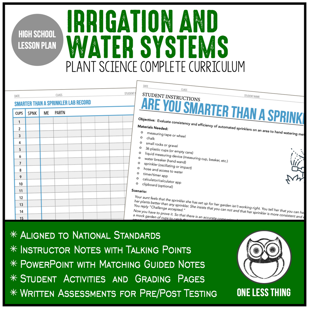 CCPLT12.3 Irrigation and Water Systems, Plant Science Complete Curriculum