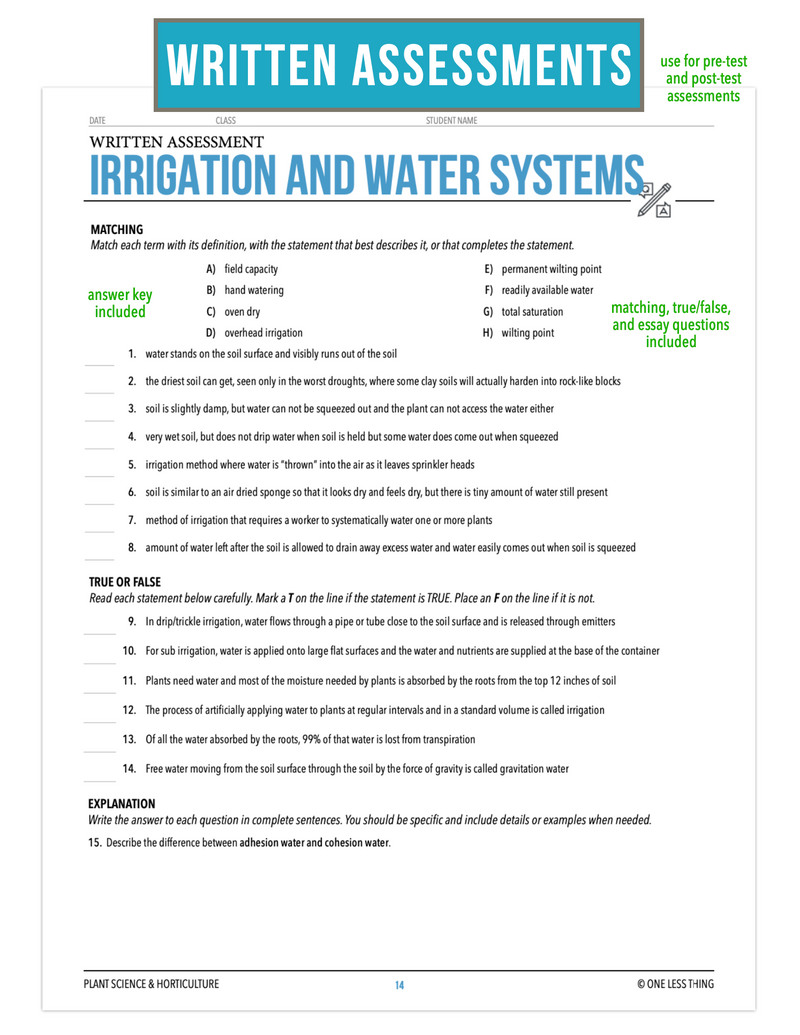 Load image into Gallery viewer, CCPLT12.3 Irrigation and Water Systems, Plant Science Complete Curriculum
