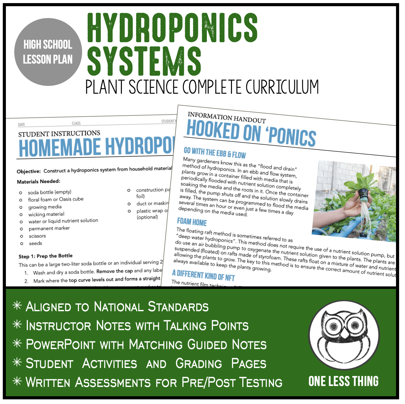 CCPLT12.4 Hydroponic Systems, Plant Science Complete Curriculum – One ...