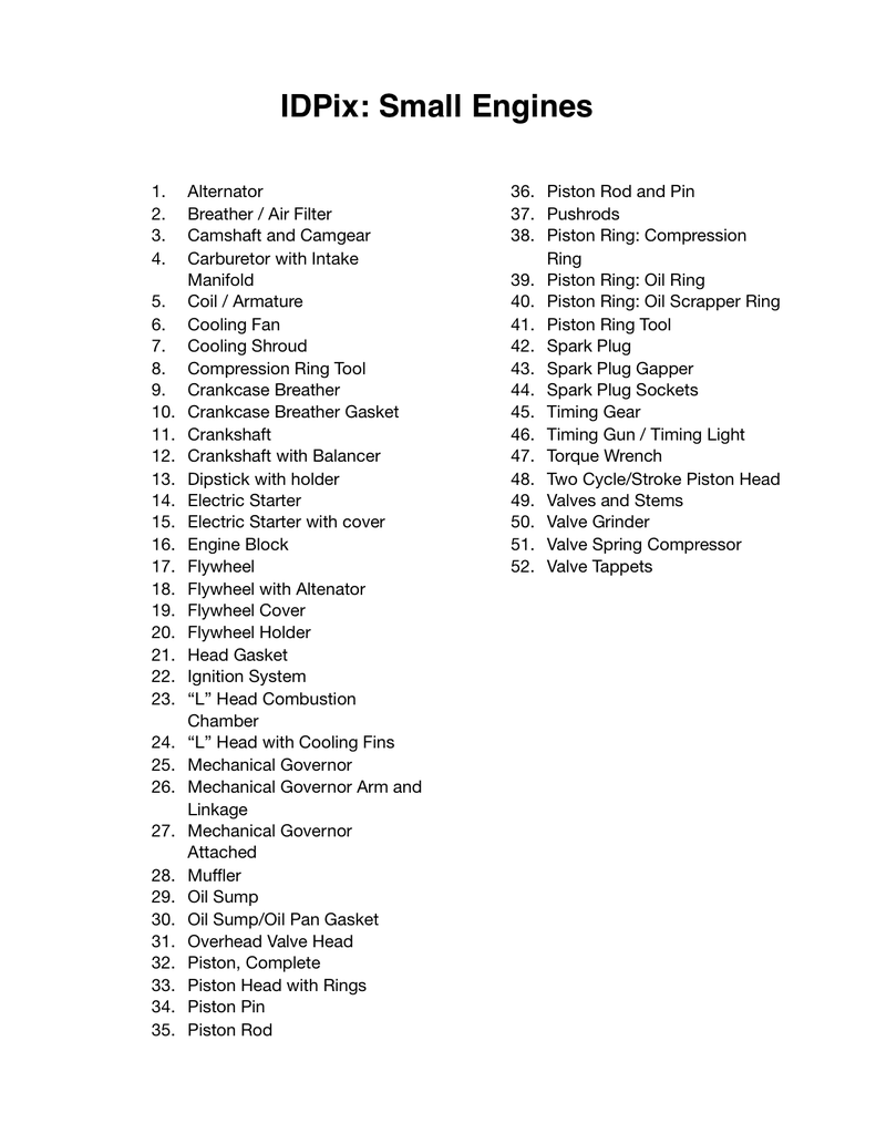 Small Engine ID, PowerPoint Downloads