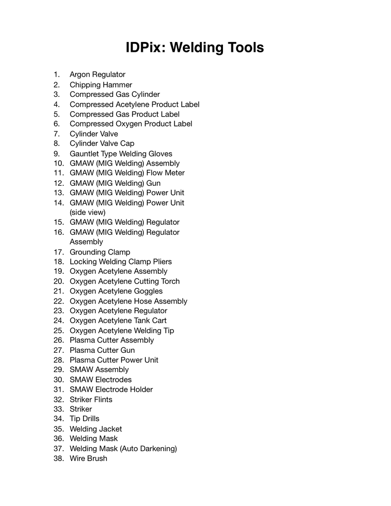 Welding Tool ID, PowerPoint Downloads