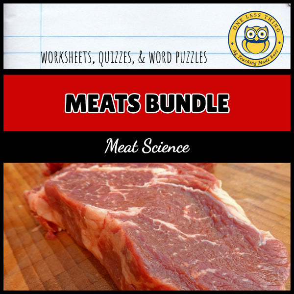 Meat Science Industry Worksheet and PowerPoint Bundle