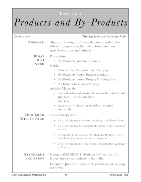 7-02 Products and By-Products, Lesson Plan Download