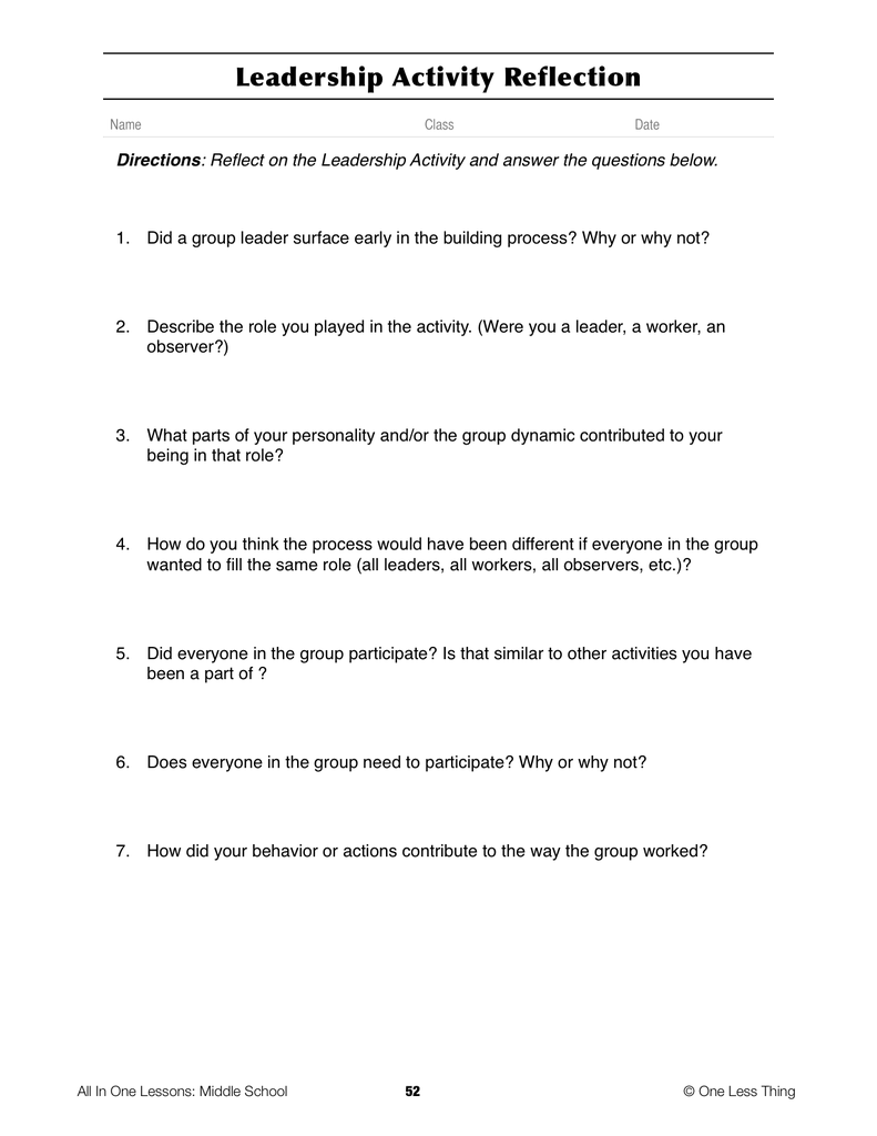 8-04 Leaders and Leadership, Lesson Plan Download