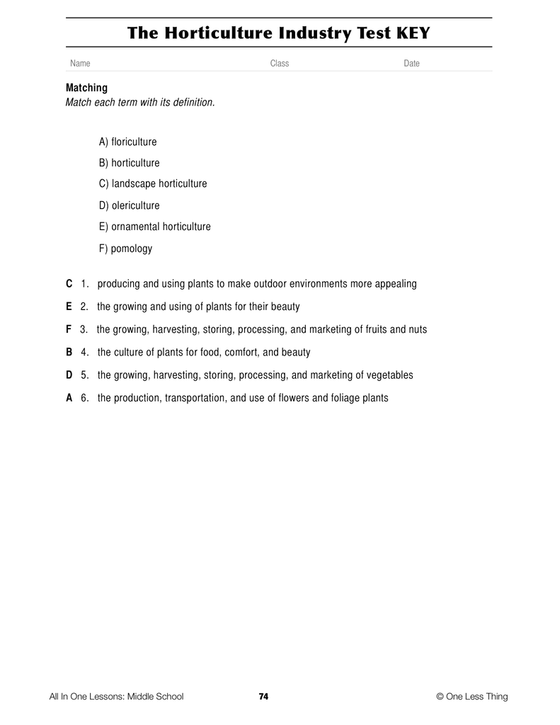 8-07 Horticulture Industry, Lesson Plan Download