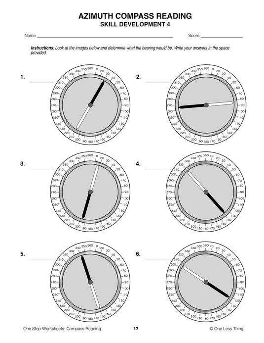 Compass Reading Vk Worksheets – One Less Thing