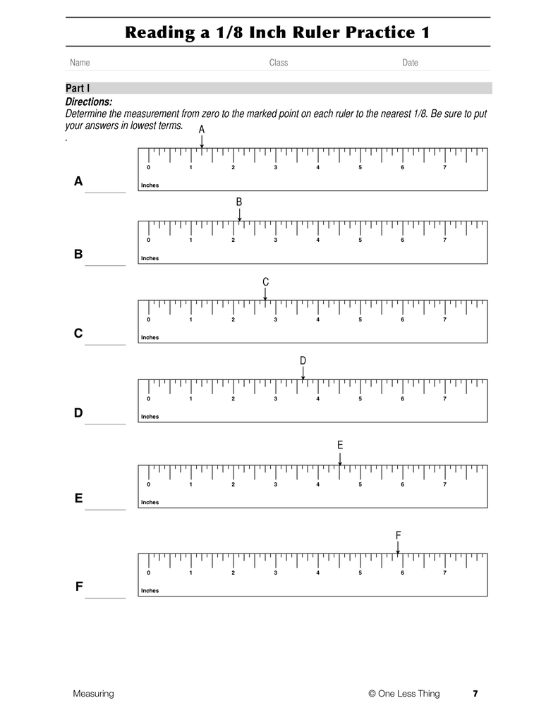 How To Read A Ruler Printable