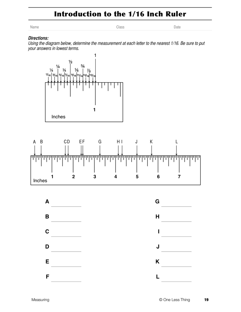 Reading A Standard Ruler