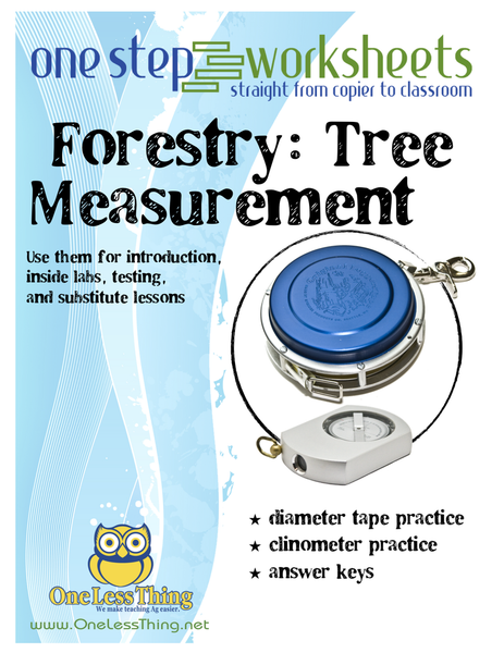 Tree Measurement, One Step Worksheet Downloads