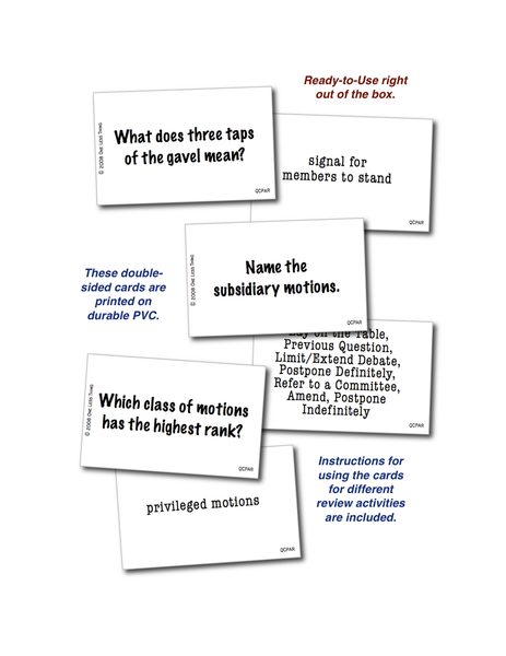 Parliamentary Procedure Quick Cards, Digital download – One Less Thing