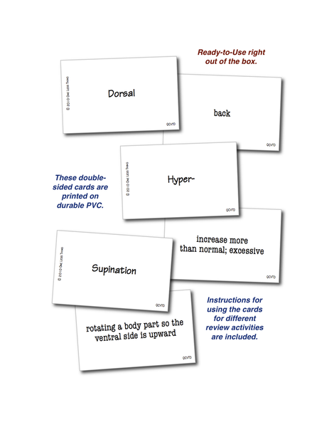 Vet Directional Terminology, Quick Cards Download Only
