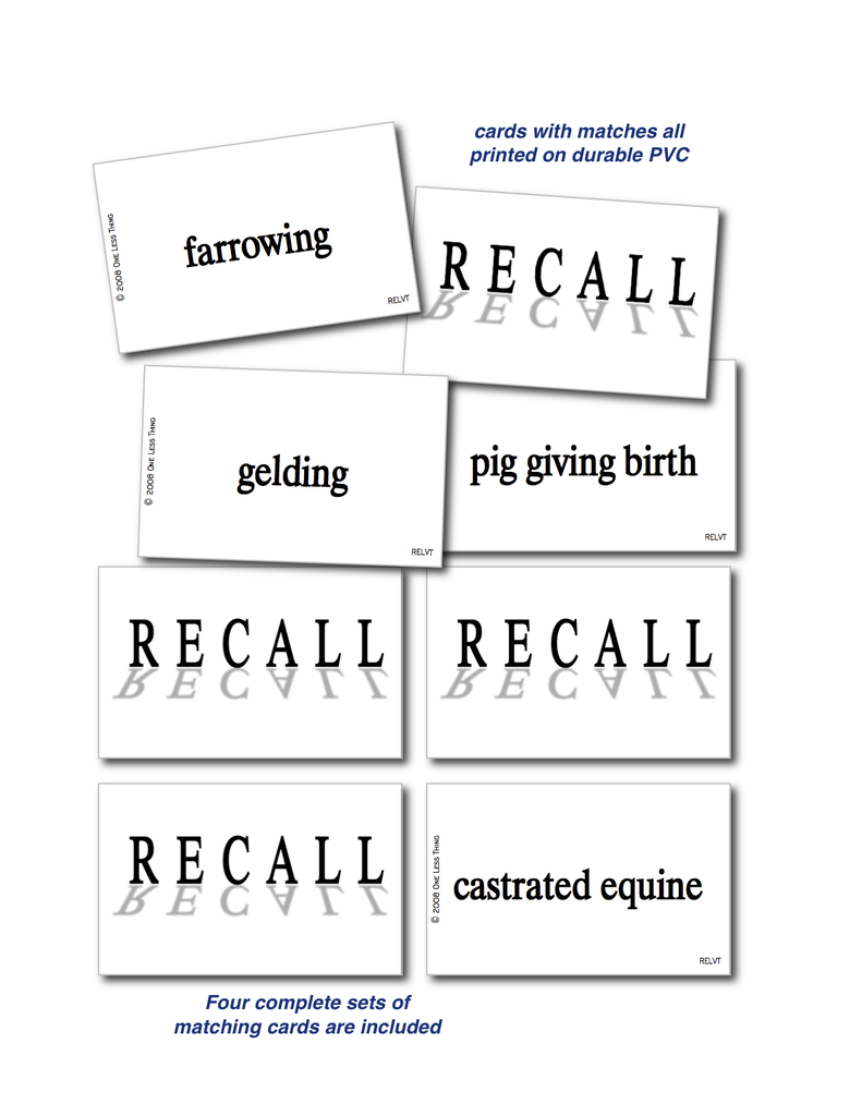 Livestock Terminology, Recall Download Only