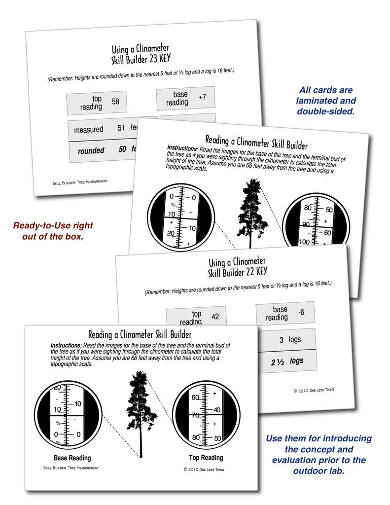 Tree Measurement, Skill Builder Cards