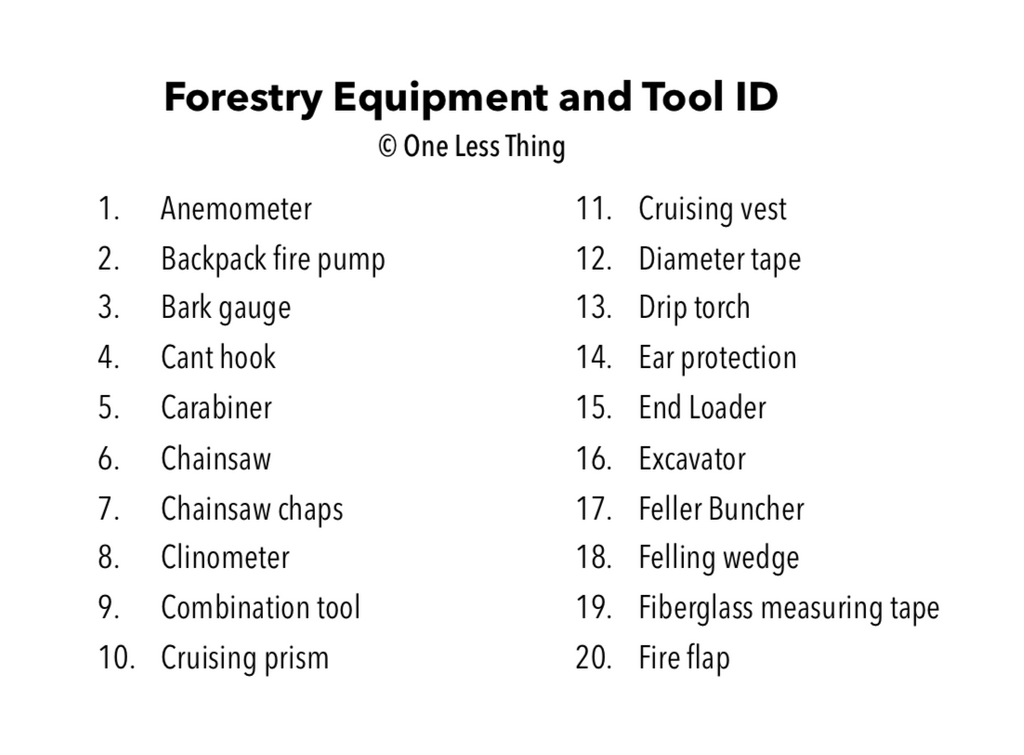 Forestry Equipment and Tools ID, PowerPoint Downloads