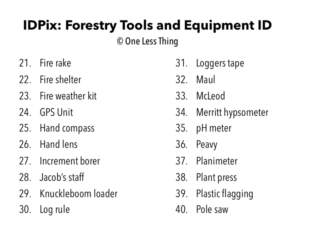 Forestry Equipment and Tools ID, PowerPoint Downloads
