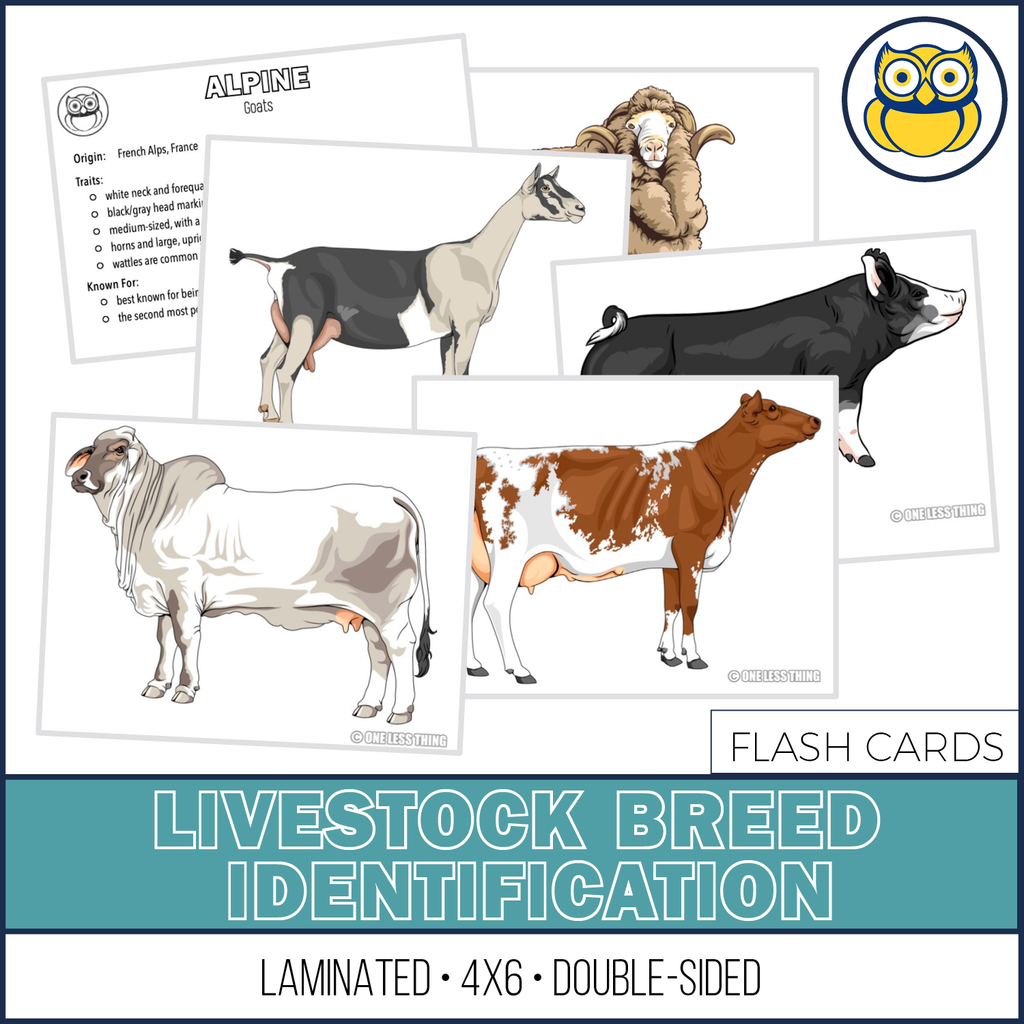 Livestock Breed ID, Laminated Cards