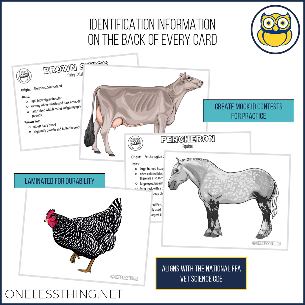 Livestock Breed ID, Laminated Cards