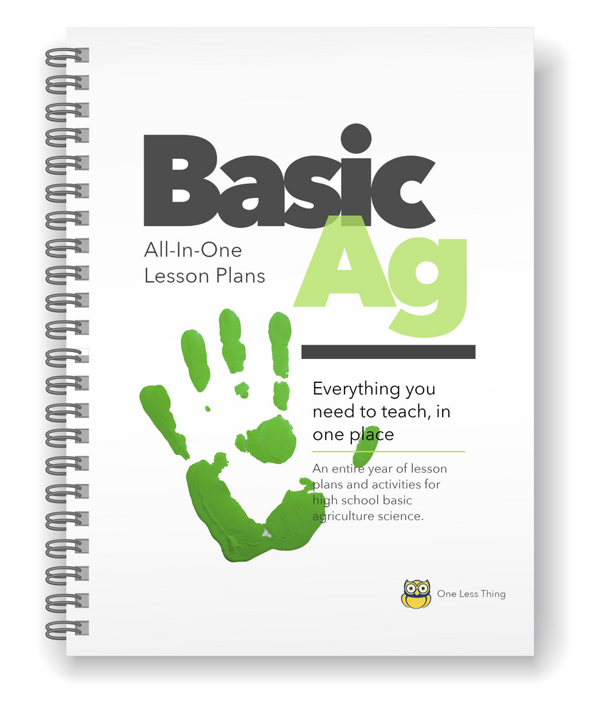 *Basic Ag High School, All-In-One Lesson Plans (Printed Copy Included)