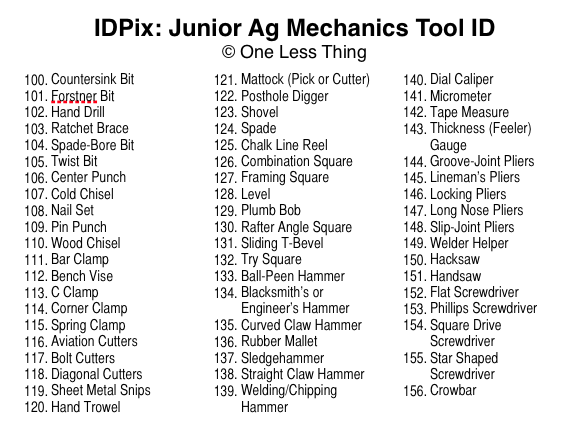 Load image into Gallery viewer, Junior Ag Mechanics Tool ID IDPix Downloads
