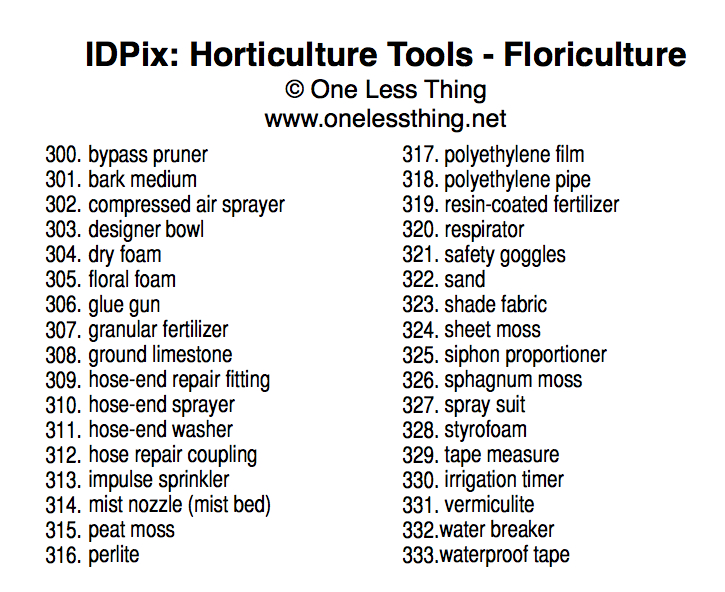 Horticulture Tool ID, PowerPoint Downloads