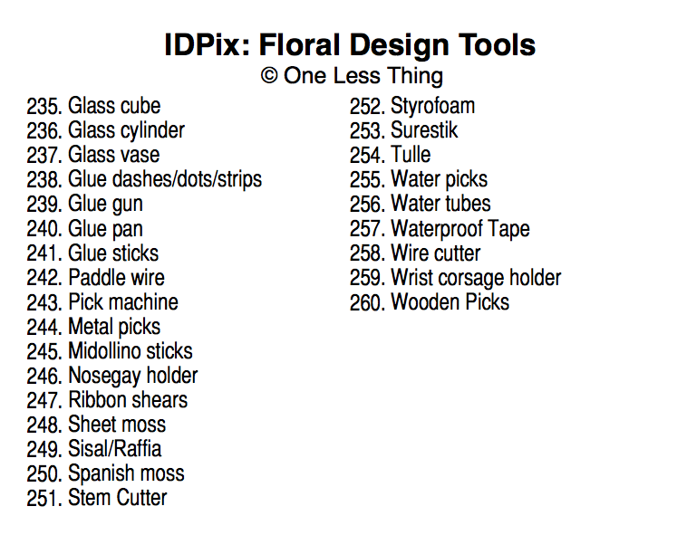 Floral Design Tool ID, PowerPoint Downloads